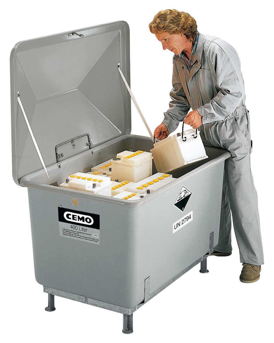 Alt-Autobatterie-Behälter, 200 Liter